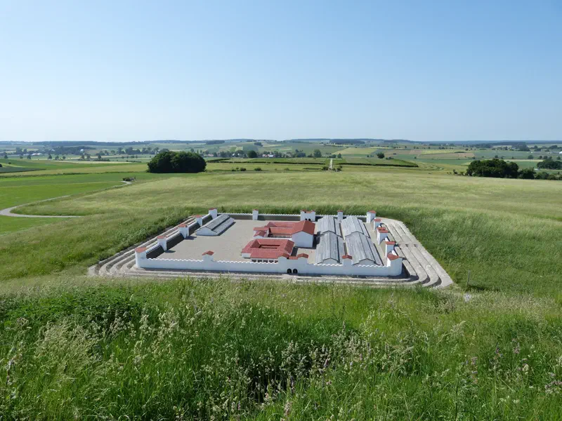 Kastellmodell im Römerpark Ruffenhofen an der Dinkelsbühl Radtour