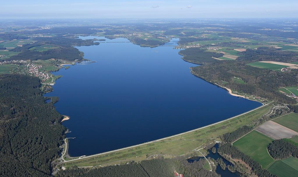 Fränkisches Seenland mit Großem und Kleinem Brombachsee aus der Luft