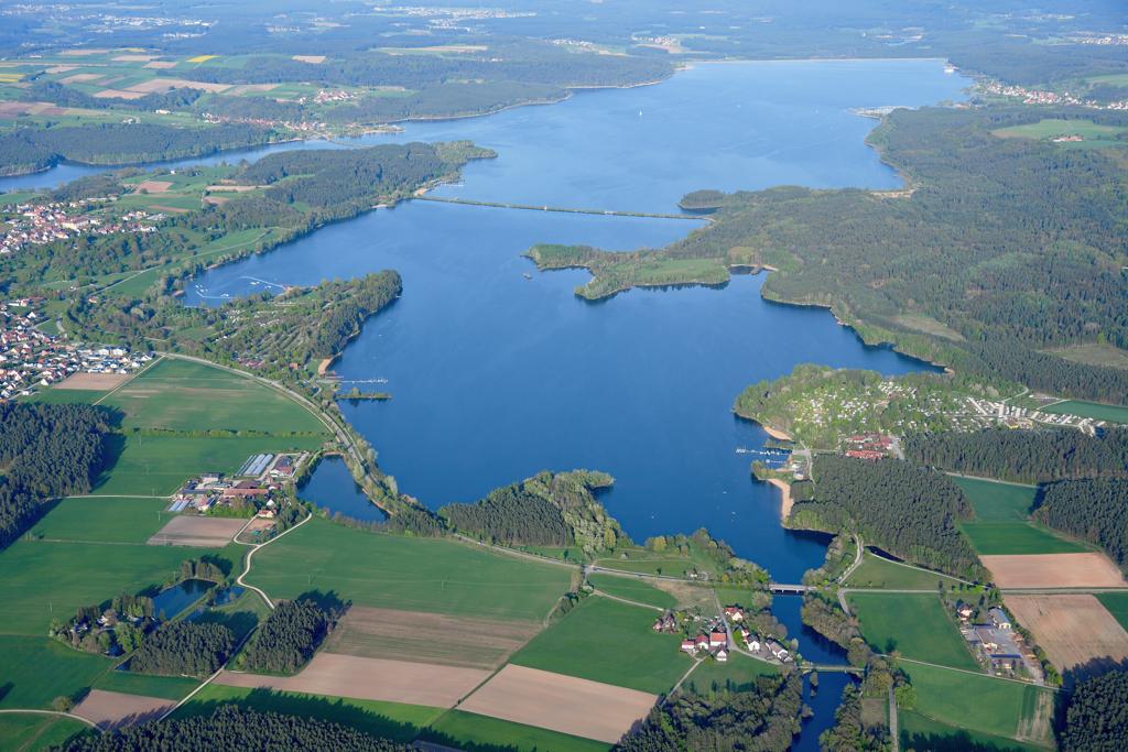 Kleiner Brombachsee Rundweg zwischen Langlau und Absberg aus der Luft