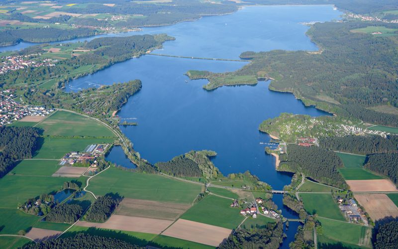 Kleiner Brombachsee Rundweg zwischen Langlau und Absberg aus der Luft
