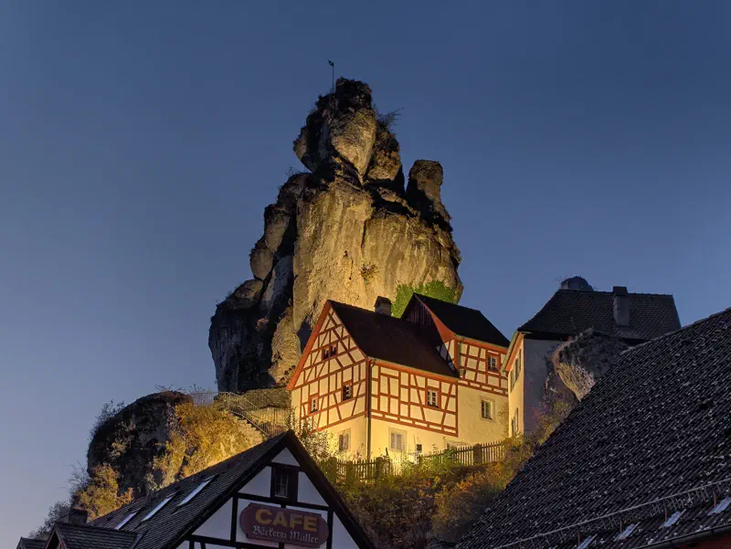Felsburg Tüchersfeld auf der Pottenstein Gößweinstein Rundwanderung