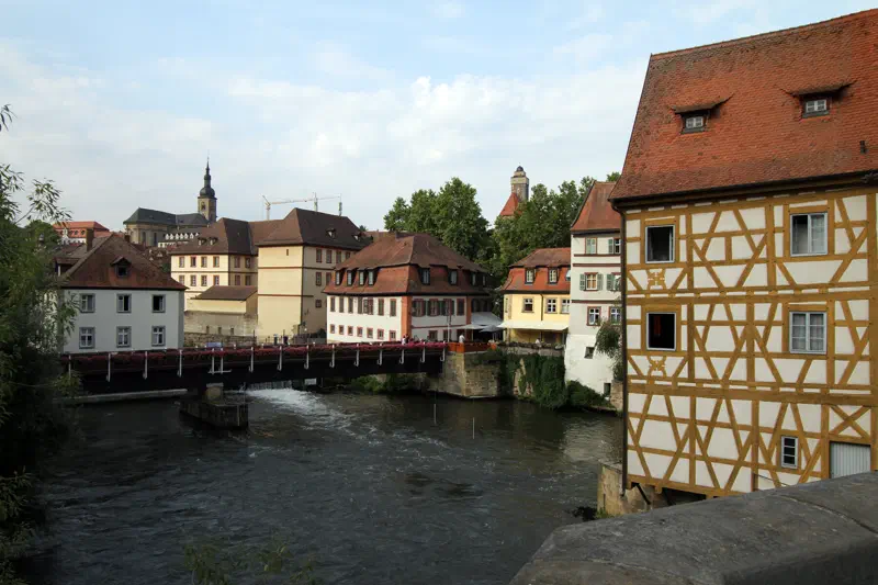 Regnitz und Bamberger Altstadt am Ende der Radtour