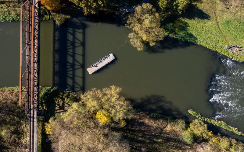 RegnitzRadweg Forchheim Bamberg an der Pettstadter Gierseilfähre
