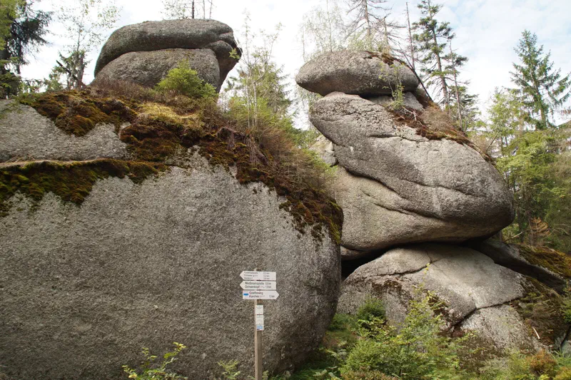 Granitformation am Weißmainfelsen auf dem Weißmain-Ochsenkopf-Steig