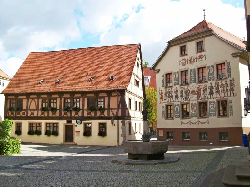 Rathausplatz in Bad Kissingen als Veranstaltungsort des Weinfests