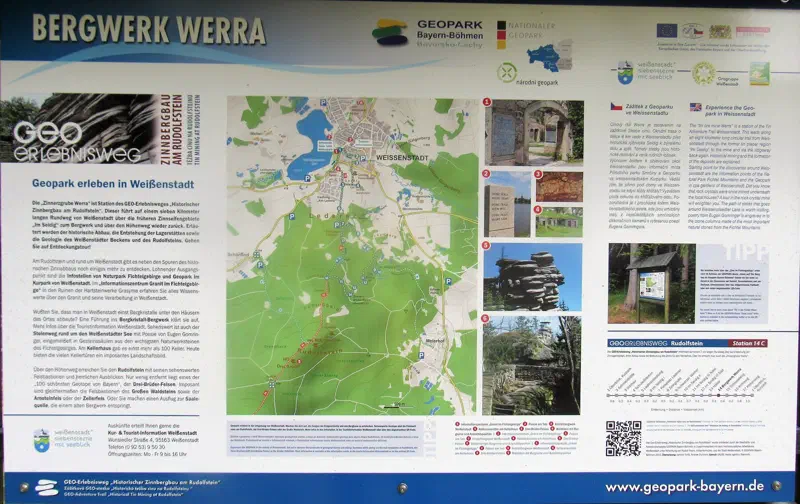 Informationstafel am Bergwerk Werra bei Weißenstadt