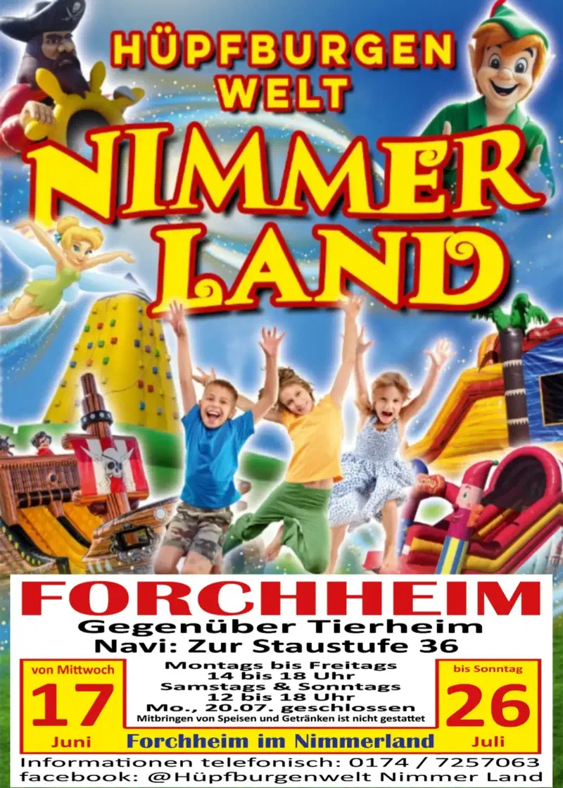 Hüpfburgenwelt Nimmerland 2026