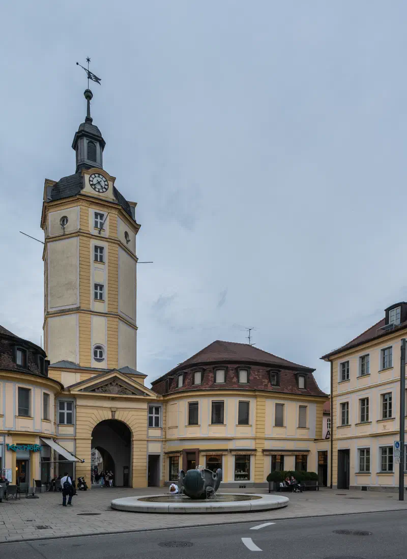 Herrieder Tor in der historischen Altstadt von Ansbach