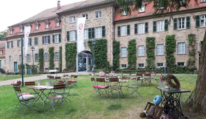 Museum Obere Saline in Bad Kissingen mit Café im Innenhof