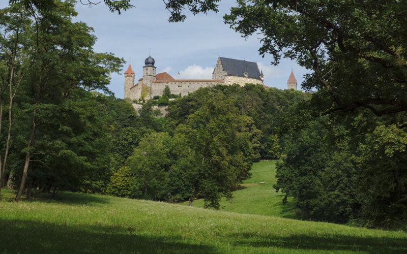 Coburg Sehenswürdigkeiten mit Veste über dem Hofgarten