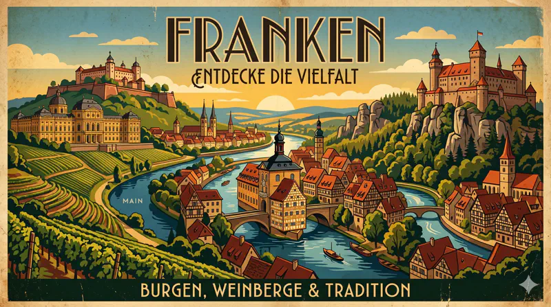 Übersicht fränkischer Städte und Orte mit historischen Altstädten und Fachwerkhäusern