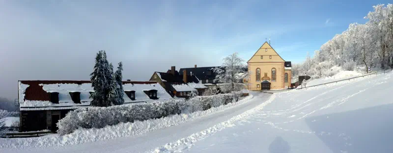 Kloster Kreuzberg in der Rhön im Winter