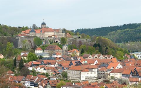 Festung Rosenberg über der Altstadt von Kronach