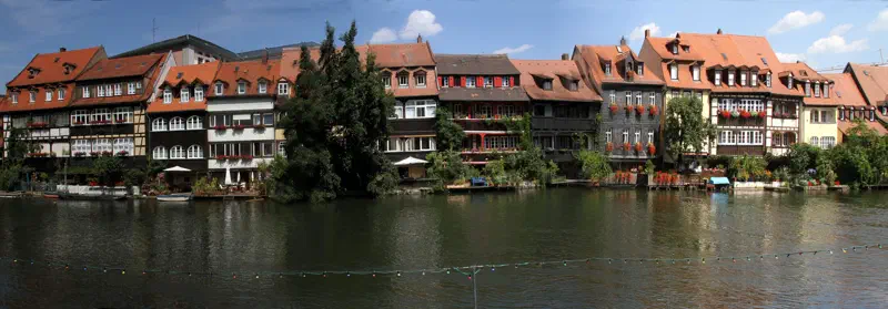 Historische Fischerhäuser von Klein Venedig an der Regnitz in Bamberg