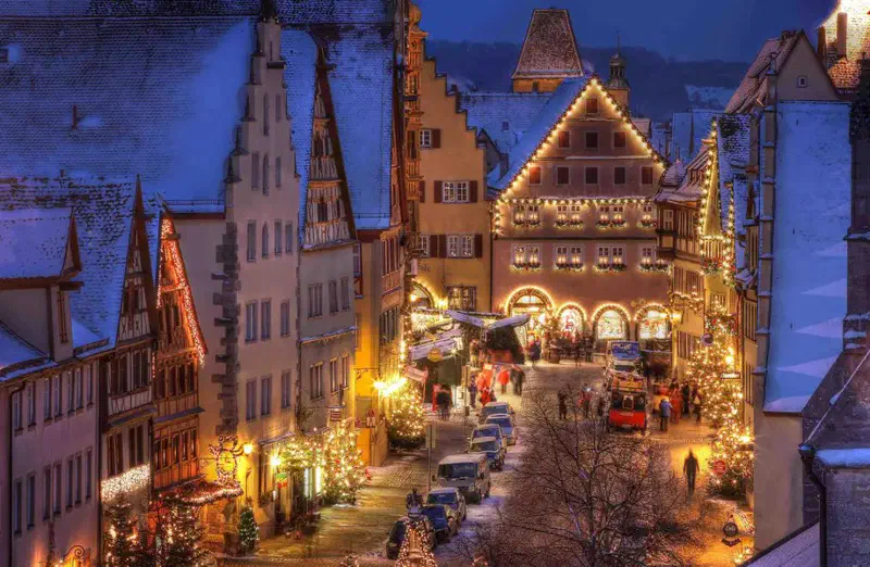Reiterlesmarkt auf dem Marktplatz von Rothenburg ob der Tauber